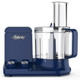 thumbnail image 1 of Multipurpose 12 Cup Food Processor - Ultra Quiet 600W Powered Electric Food Processor & Vegetable Chopper w/ Pre-set Speed Function for Easy Food Prep - 6 Attachment Blades - Blue - NutriChef NCFPBLU, 1 of 7