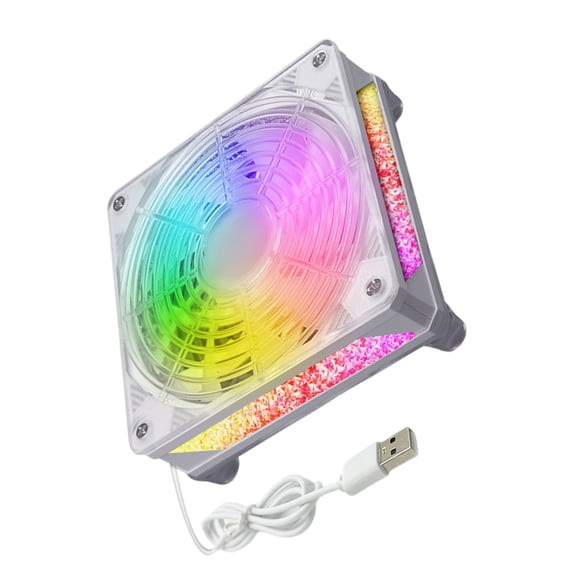 Multipurpose 120mm Cooling Fan Adjustable 5V Cooling Case Fan with LED Light Replacement Part for Receiver Accessories
