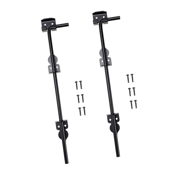 Multipurpose 12Inch Square Cane Bolts Set Accessory for Security Holding Double Door Against External Forces 2 Pack