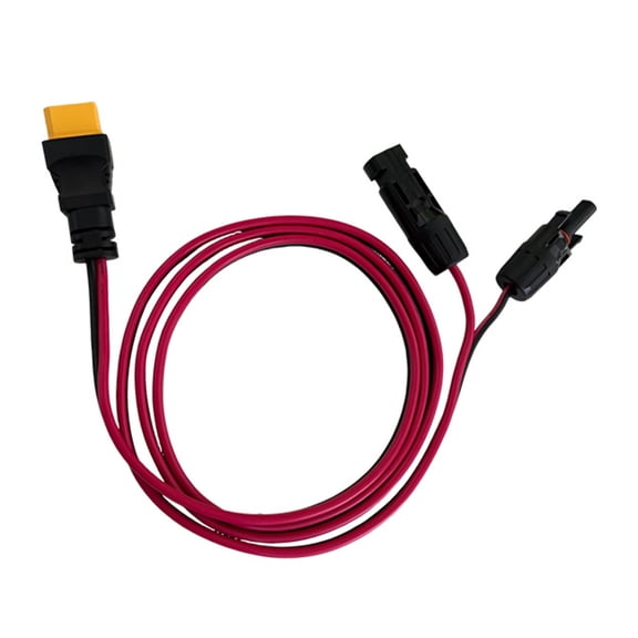 PVC Insulated XT90 Photovoltaic Cable, 1.5m Solar Charging Cable with Male and Female Solar Ends for Daily Backup Energy Transfer Use