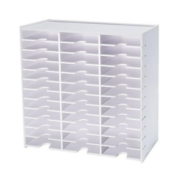 Multipurpose 18/36/51/60 Grids Plastic Stamp Holder Rack Accessory with Inkpad Portable Designs for Craft Rooms