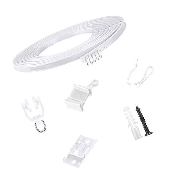Multipurpose /20M Curtain Rails for Curved and Straight Window with Hook and Rollers Ceiling Curtain Track Set