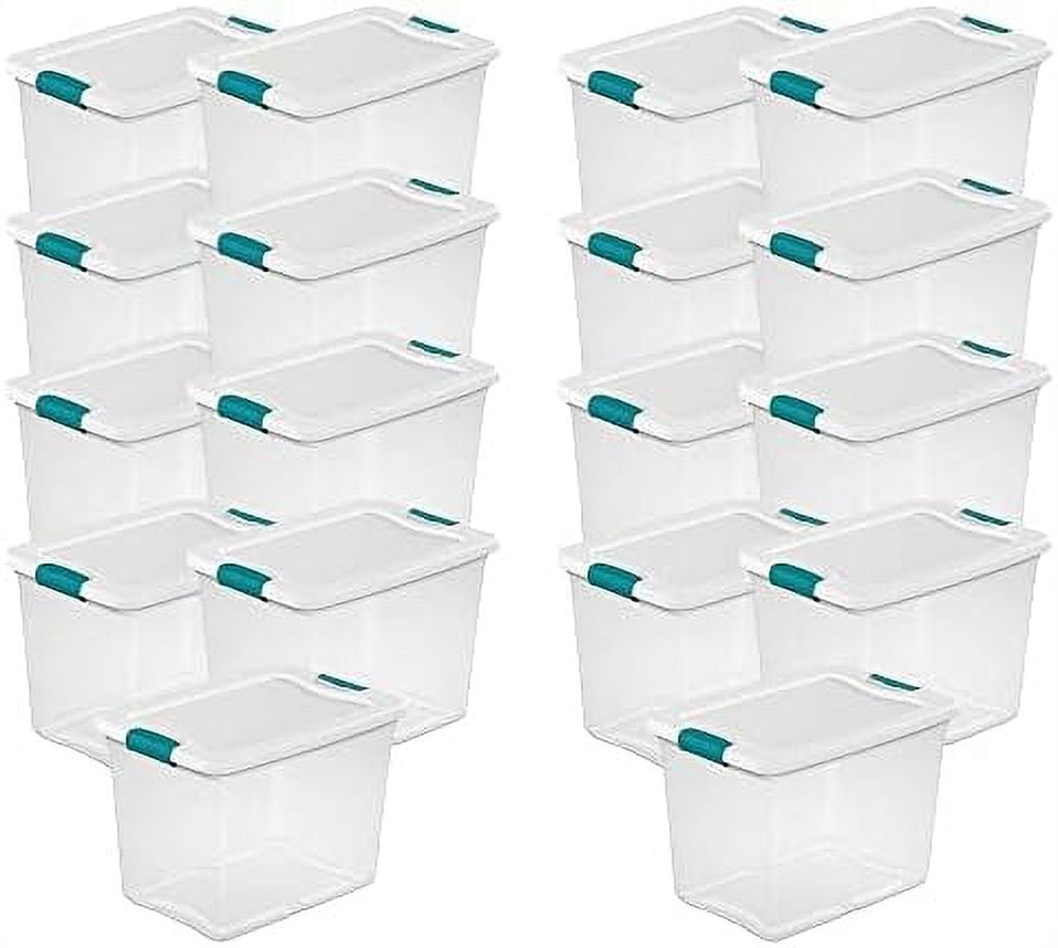 Multipurpose 25 Quart Capacity Clear Plastic Storage Tote Home And