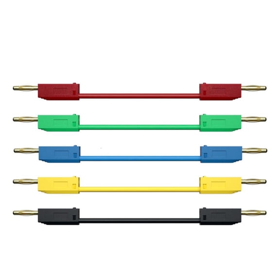 Multipurpose 2mm Banana plugs Cable Metal Conductor Gold Contacts PVC Coated Laboratory Testing Wire for Electrical Tes