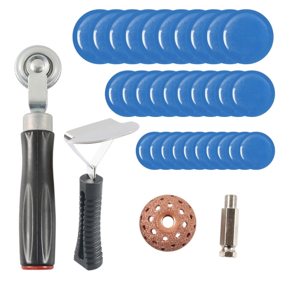 Multipurpose 34pcs Tire Fixing Set with Steel Scrapers Rollers Easy to Use for Car Motorcycle Tractors Tire Repairs