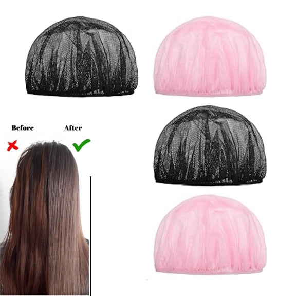 Multipurpose 4-Piece Mesh Sleep Cap Set,Lightweight Polyester Hair Nets for Overnight Hair Protection,Ideal for Travel,Home Use,Washing Face