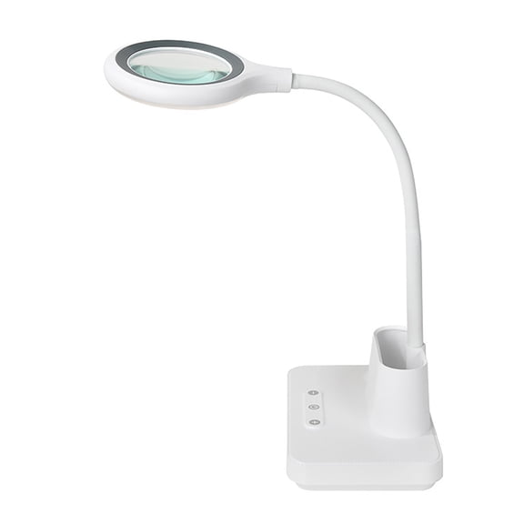 Multipurpose 5 Times Magnification Desk Lamp Magnifier With Three Light Setting And USB Charging for Crafts & Reading