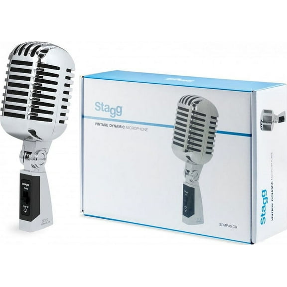 Stagg 22532 Dynamic Microphone, Vintage Plastic Body