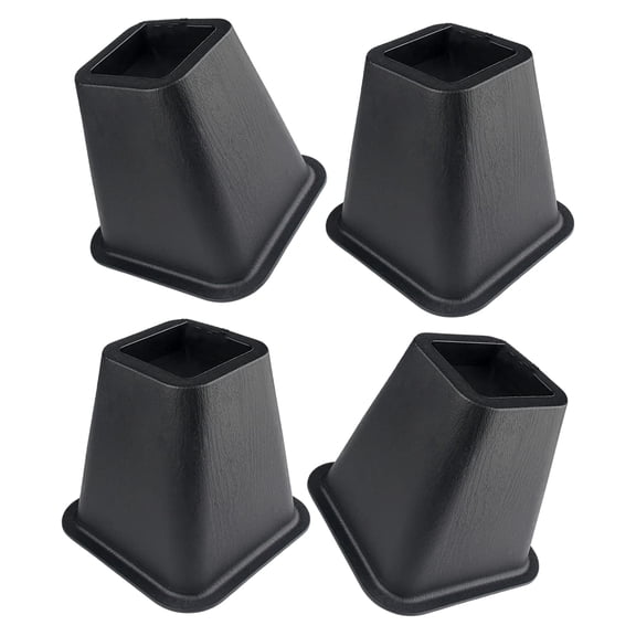 Multipurpose 6Inch Tall Furniture Risers Portable Sturdy Plastic Materials Bed Leg Extenders Set of 4 Daily Use