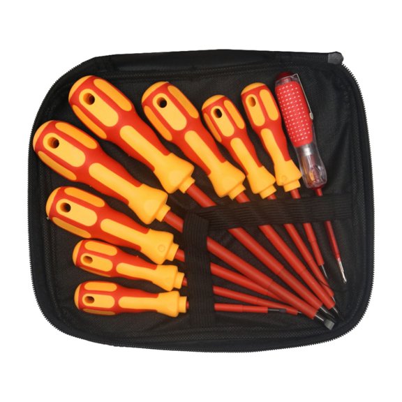 Multipurpose 9 Piece Magnetic Insulated Screwdriver For Efficient Home Repairs