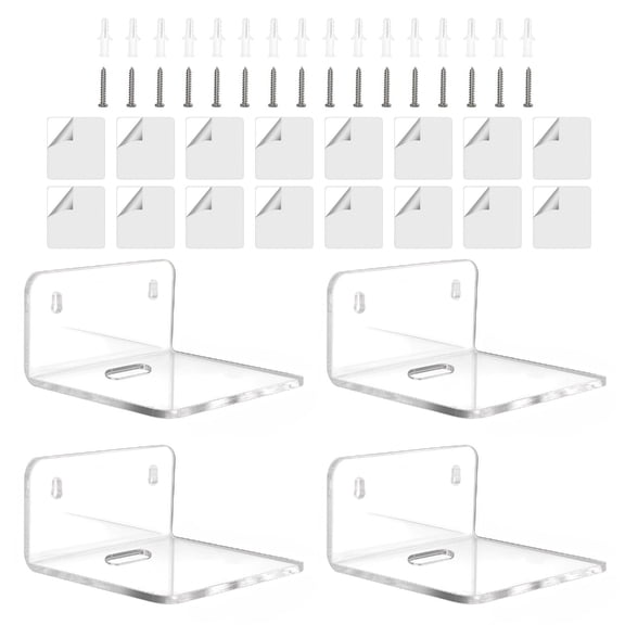 Multipurpose Acrylic Window Shelves Set of 4 for Home Greenery Techs Storage