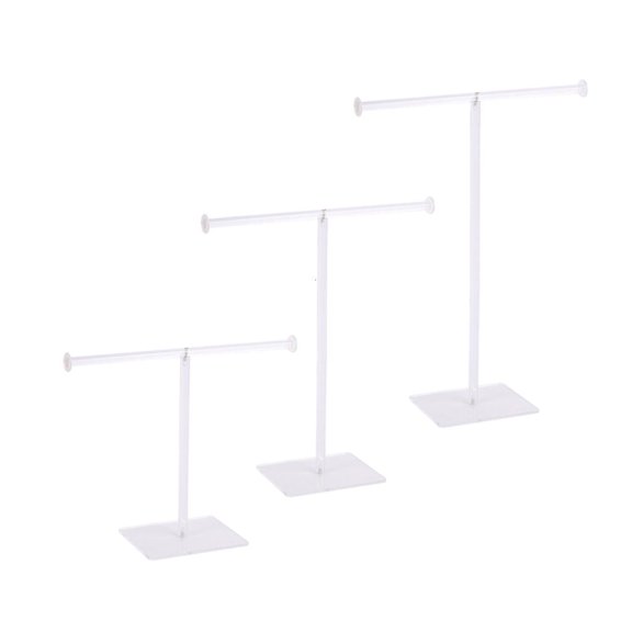 Multipurpose Acrylics Necklace and Bracelet Organizers Clear Jewelry Stand with Hanging Rack Home Accessory Decoration