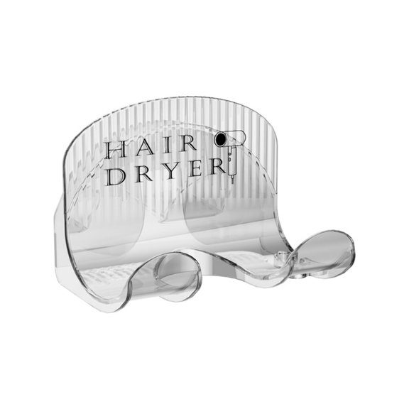 Multipurpose Adhesive Shower Shelf With Cord Holder Waterproof Hair Dryer Storage Rack For Bathroom Vanity Countertop