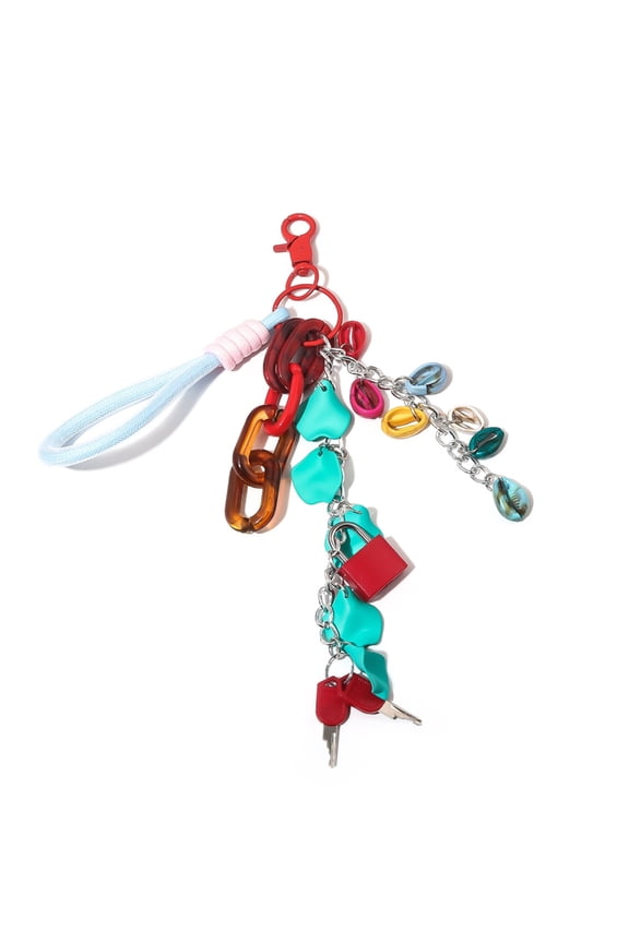 Multipurpose Alloy Padlock Keyring Miniature Lock Key Pendant Keychain for Purses Backpacks Creative Handmade Gift