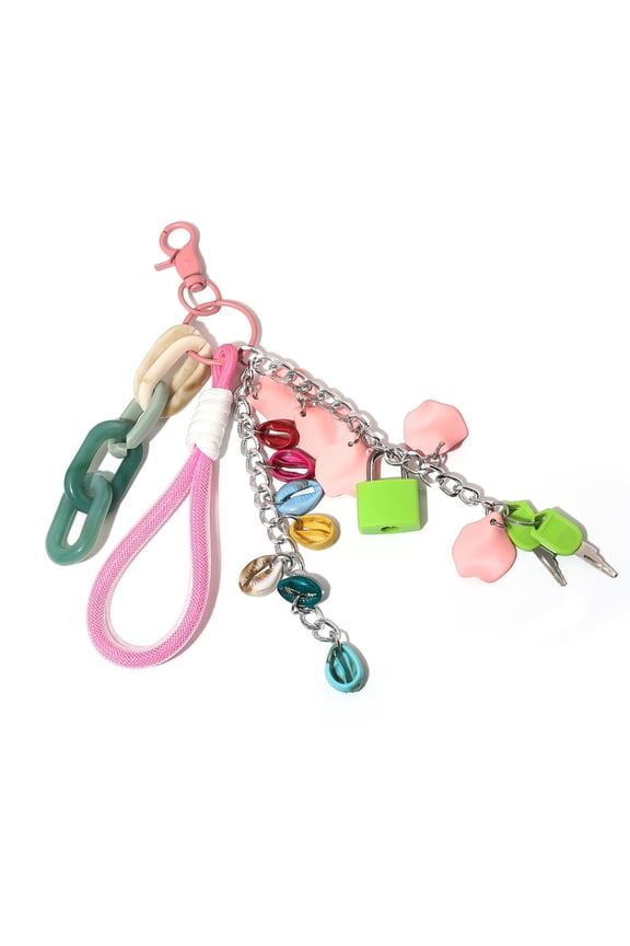 Multipurpose Alloy Padlock Keyring Miniature Lock Key Pendant Keychain for Purses Backpacks Creative Handmade Gift