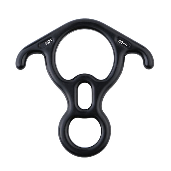 Multipurpose Aluminum Alloy Figures 8 Descender For Mountaineering Rappelling & Rope Rescuing Easy Operations Design