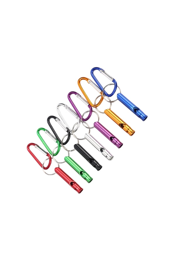 Multipurpose Aluminum Alloys Whistles Carabiner Keychains For Hiking Survival Sports Event Safety Signaling