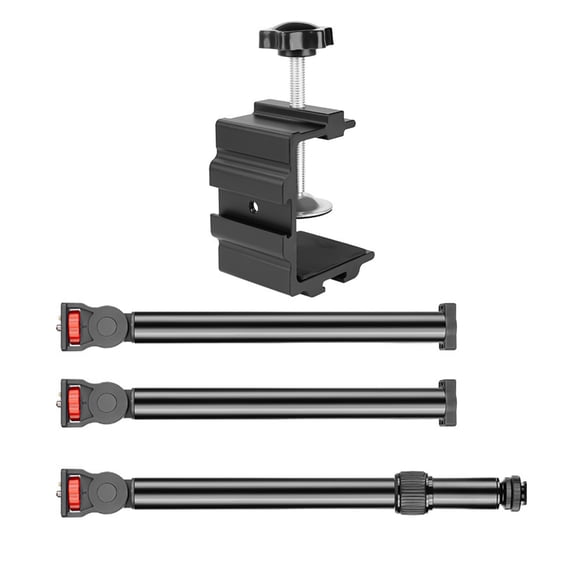 Multipurpose Aluminum Desk Clamp Boom Arm, 360 Degree Rotatable, Fit 0 55mm Thickness Surfaces