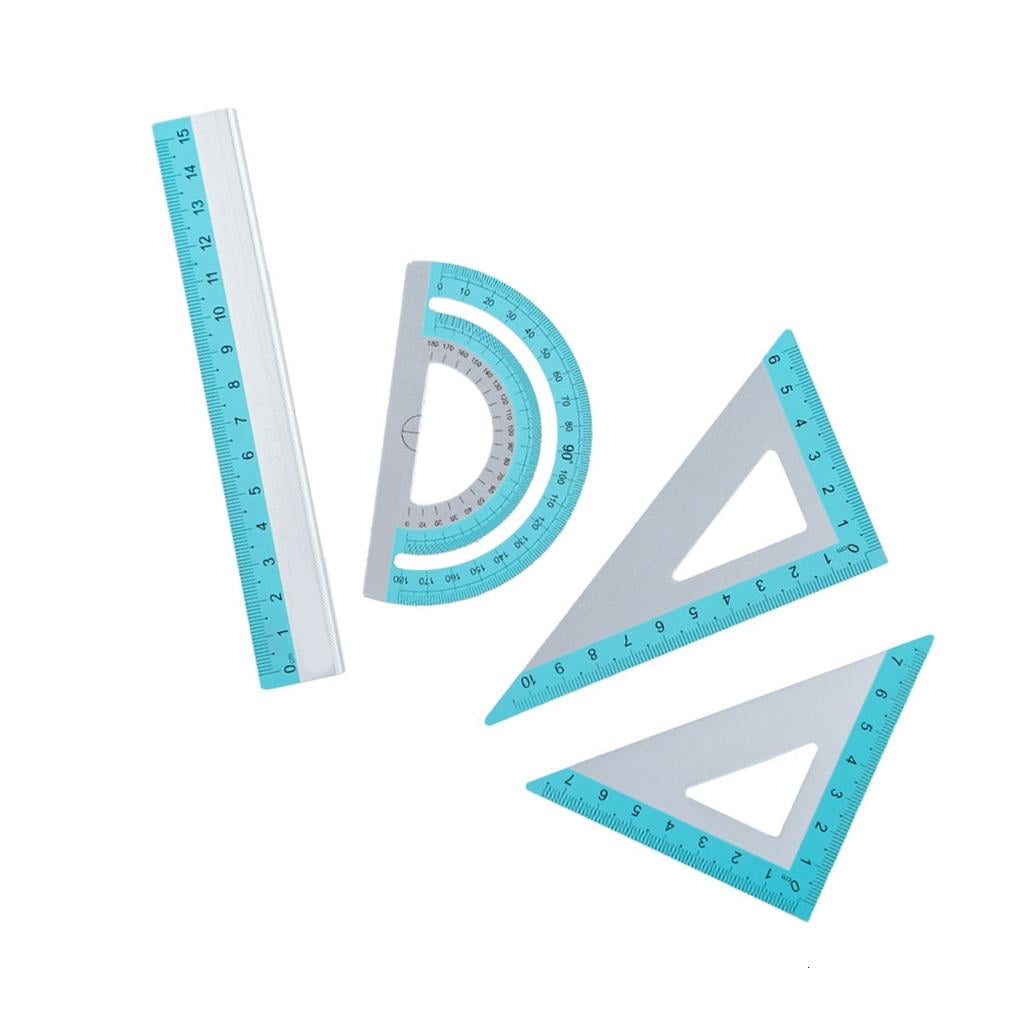 Multipurpose Aluminum Ruler Set Includes Straight Edges Protractor ...