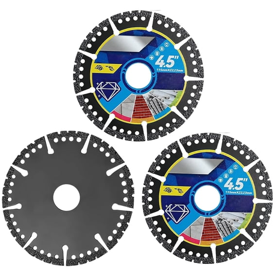 Multipurpose Angle Grinder Discs 4.5", Cutting Wheels for Tile, Steel, PVC & Marble(RL 3 PCS)