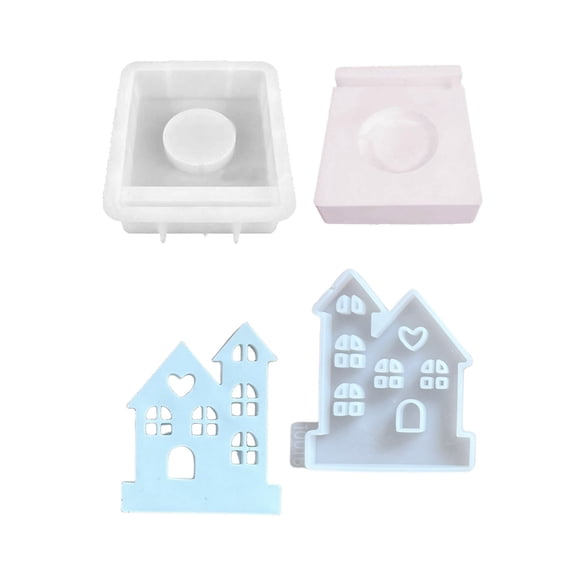Multipurpose Artistics Castles Mold Set Sturdy Silicone Mold Accessory for Home Decoration Craft Supplies