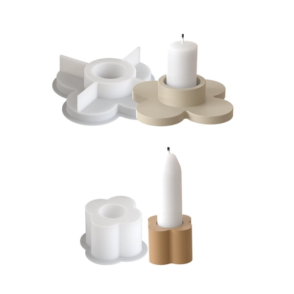 Multipurpose Artistics Clovers Plaster Mould Set Sturdy Silicone Mould Accessory for Home Decoration Craft Supplies