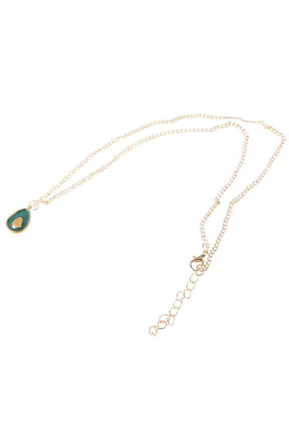 Multipurpose Avocado Shaped Pendant Necklace Portable Charm Eye Catching Alloy Jewelry for Casual and Formal Wear