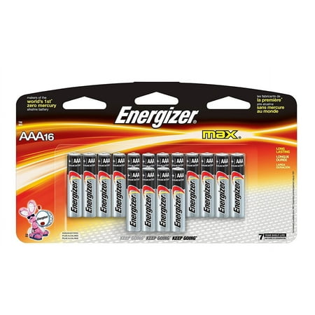 Energizer E92MP-Energizer Max AAA Battery 16-Pack, Black