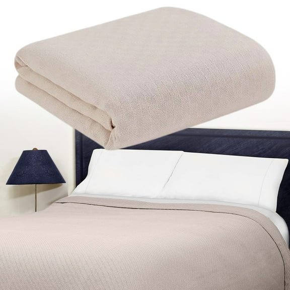 Multipurpose Blanket，100% Extra Long Staple Cotton，Soft & Breathable Herringbone Weave，Lightweight，Machine Washable，All-Season Throw Blanket for Bedroom & Travel