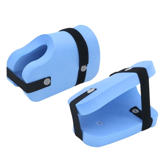 Multipurpose Blue Sturdy Foam Aquatic Cuffs for Swimming and Exercise 2 Pack with Adjustable Strap for All Sizes