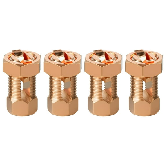 Multipurpose Brass Split Bolt Clamps Erosion Resistant Electrical Connection High Strength Grounding Clamps Set 4pcs