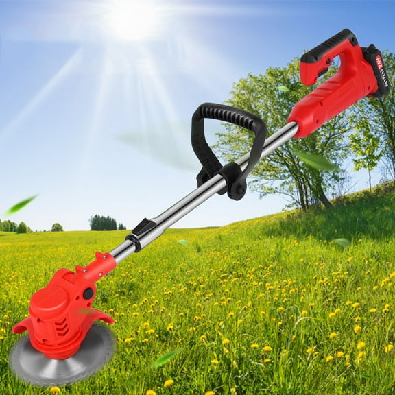 Multipurpose Brush Cutter, Cordless Weed Eater ,Home-use Small Rechargeable Lawn Mower, Foldable String Grass Trimm Er Eater Without 24V Lithium- Batteries