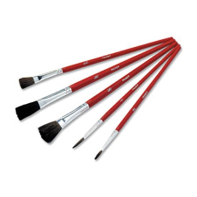 Multipurpose Brush- Wood Handles- Pointed and Chisel- 5-ST