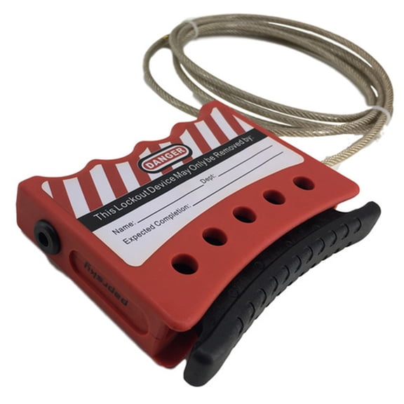 Multipurpose Cable Lockout 4mm cable PS-LOTO-MCLRB Pack of 7