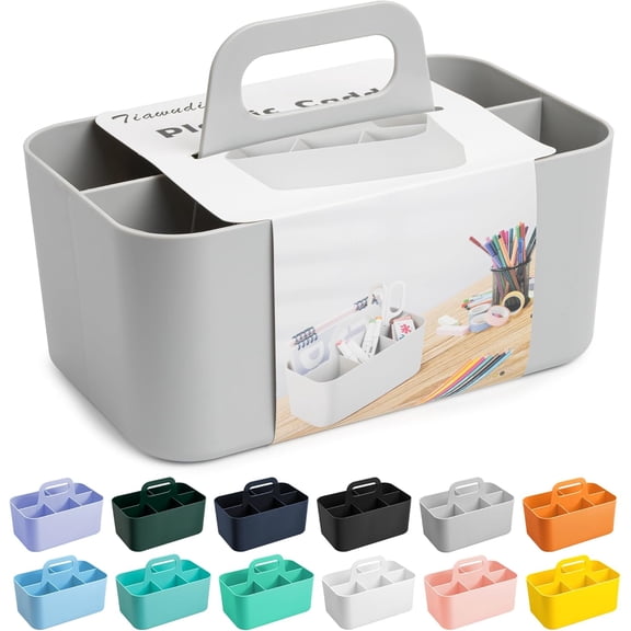 Multipurpose Caddy Orizer, Plastic with Handle, Stackable Desk Orizer for Stationery, Marker and Pencil, Office Supplies Dorm
