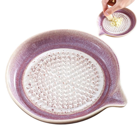 Multipurpose Ceramic Grater Plate, Manual Grinding Plate for Ginger Garlic Onion Fruits Vegetables