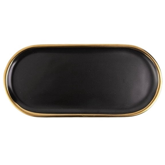 Multipurpose Ceramic Tray for Bathroom Accessory Practical Shower Storage Plate