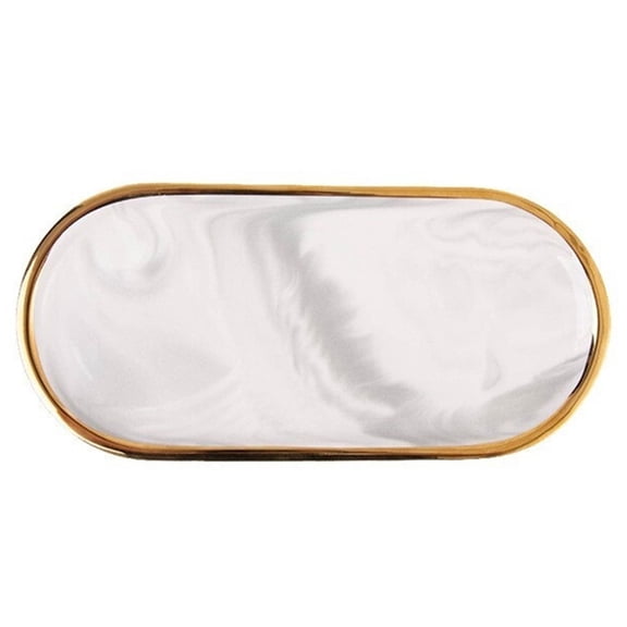 Multipurpose Ceramic Tray for Bathroom Accessory Practical Shower Storage Plate