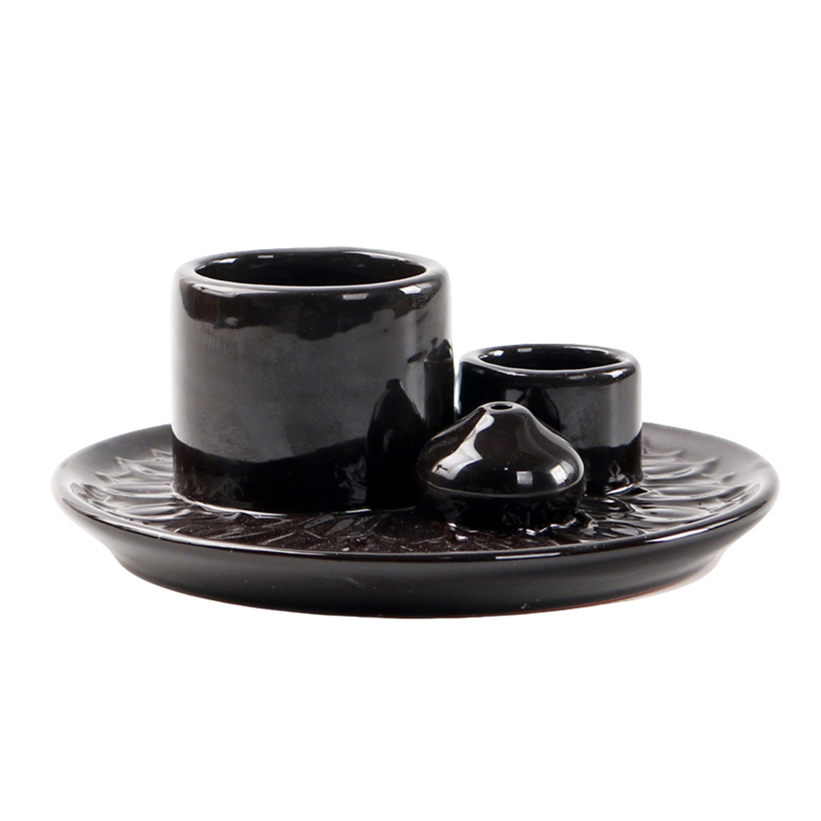 Multipurpose Ceramics Incenses Burners Holders for Santo Incenses Cones and Sages with Ashes Collector Tray