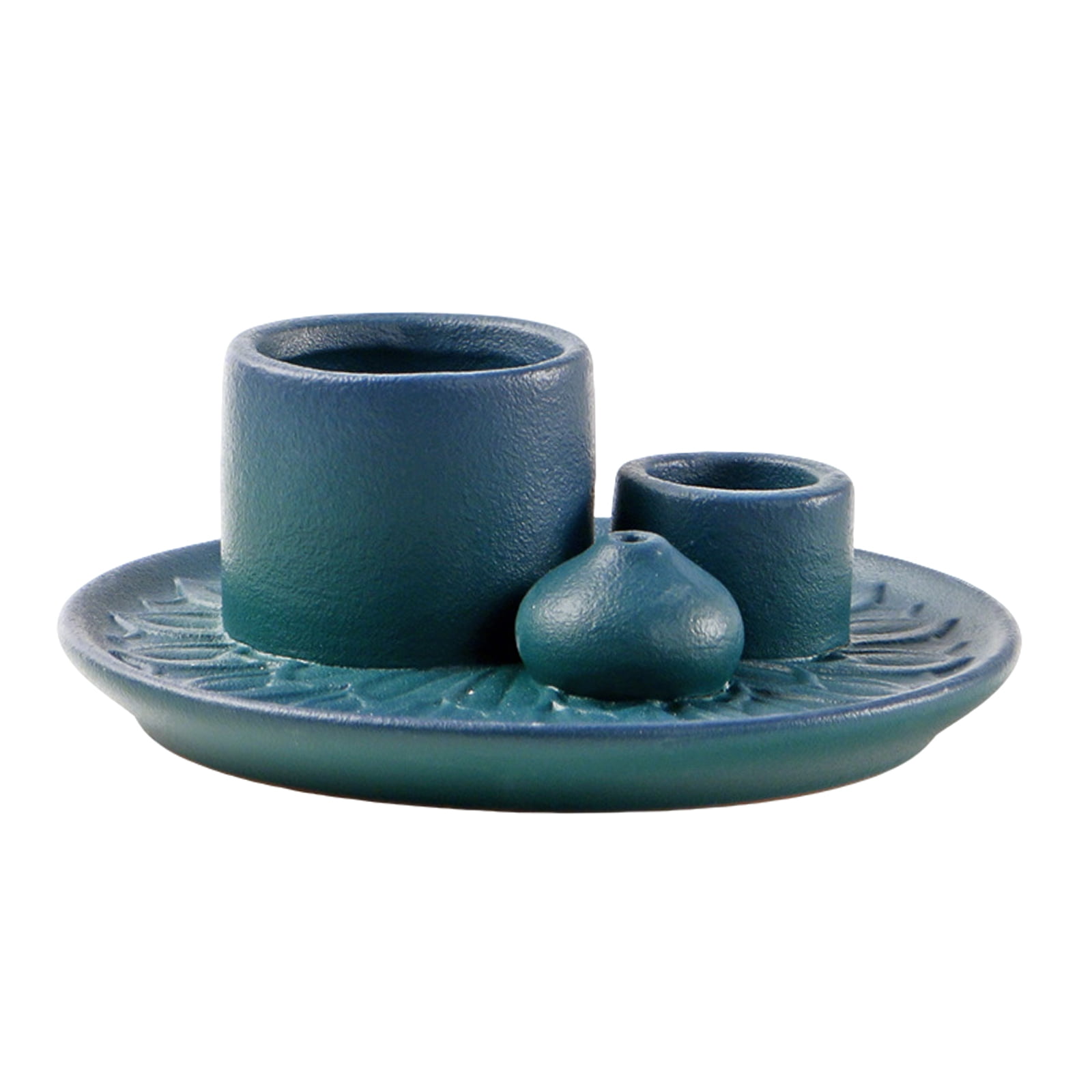 Multipurpose Ceramics Incenses Burners Holders for Santo Incenses Cones and Sages with Ashes Collector Tray
