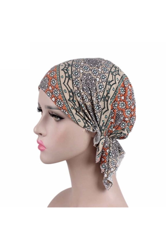 Multipurpose Chemo Headscarf Hat For Women Stretchy Cotton Design Muslims Sleep Hat And Fashion Headwear Decoration