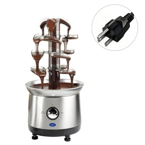 Multipurpose Chocolate Fountain Maker 4 Layer Electric Chocolate Fondue Fountain for Candy Melting And Cheese Dipping