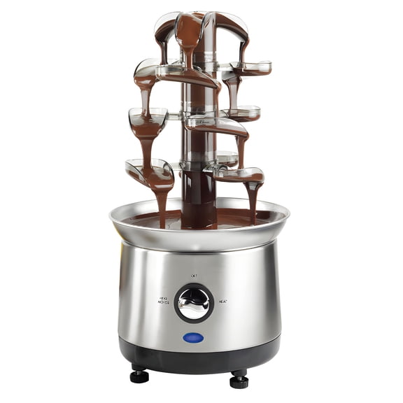 Multipurpose Chocolate Fountain Maker 4 Layer Electric Chocolate Fondue Fountain for Candy Melting And Cheese Dipping