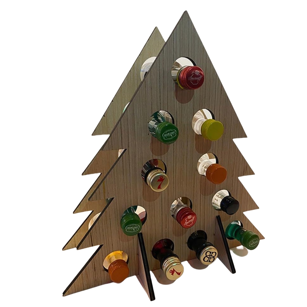 Multipurpose Christmas Advent Calendar Wine Rack Space Efficient Wood ...