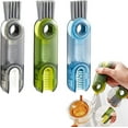 thumbnail image 1 of Multipurpose Cleaner 3 In 1, TICOZE Bottle Gap Bottle Brush, 3 In 1 Tiny Bottle Cup Lid Detail Brush, 3 In 1 Multifunctional Cleaning Tools, Suitable For Cleaning All Kinds Of Cup Caps, 1 of 7