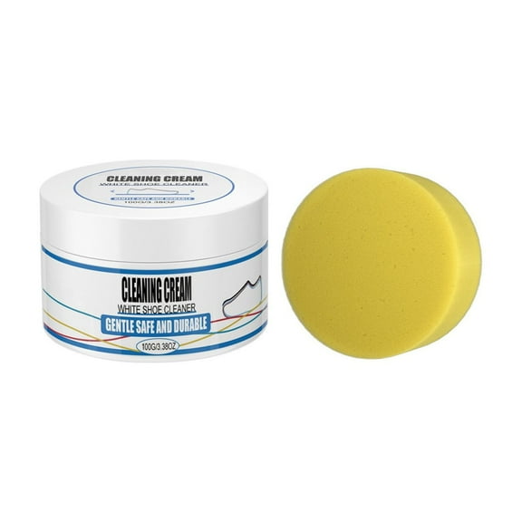 Multipurpose Cleaning Cream with Sponge All Surface Cleaner for Home, Kitchen, Bathroom, and Shoes, Gentle & Effective