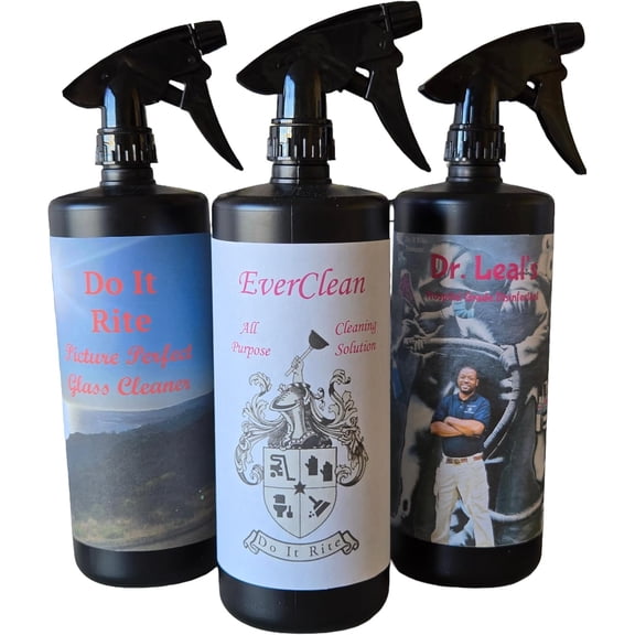 Multipurpose Cleaning Spray Kit, Powerful Natural All Purpose Cleaners Designed For Kitchen, Glass And All Surfaces, Ideal For Everyday Bathroom Cleaning Supplies And Household Use 48oz (3 Pack)