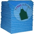 thumbnail image 1 of Multipurpose Cleaning Terry Towels 18-Pack Microfiber Alternate 100% Rich Cotton, Cleaning, Bar Towel, BLUE COLOR, 16"x16" With 1 FREE APRON - by COTTON HOMES, 1 of 8