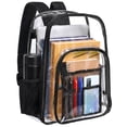 thumbnail image 1 of Behome Clear Backpack Heavy Duty PVC, Large Capacity Transparent Backpack with Reinforced Shoulder Straps, Waterproof Clear Bag for Stadium Events, School, Concerts, Festivals, 1 of 6