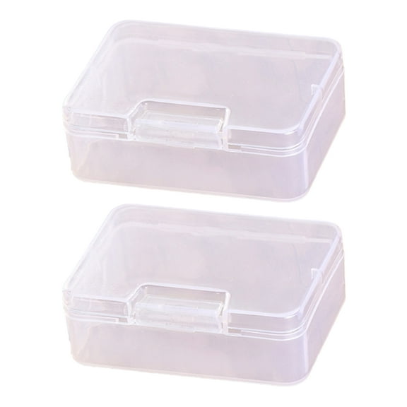 Multipurpose Clear Plastic Boxes Clear Hinged Lid Storage Boxes For Efficient Organization Of Necklaces And Pills
